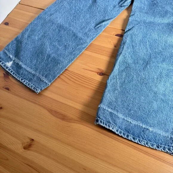 Adriano Goldschmied Knoxx High Rise Baggy Boyfriend Distressed 100% Cotton 28R - Picture 9 of 13